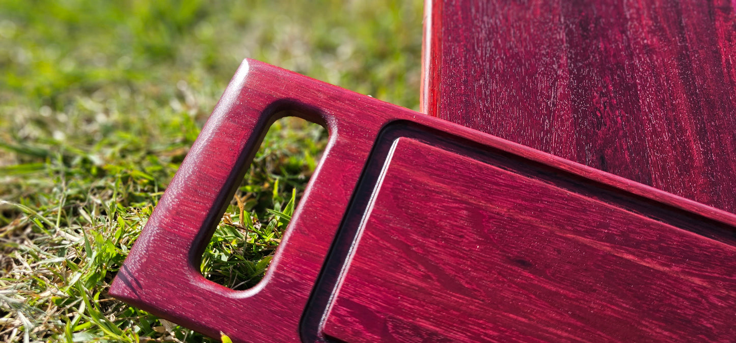 Achiles - 1- Cutting board and 1- Serving board PurpleHeart