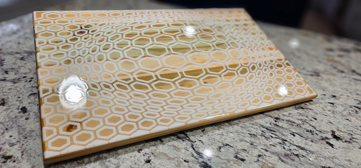 Hexagonal - Sphere 3D - Charcuterie Board with resin epoxy