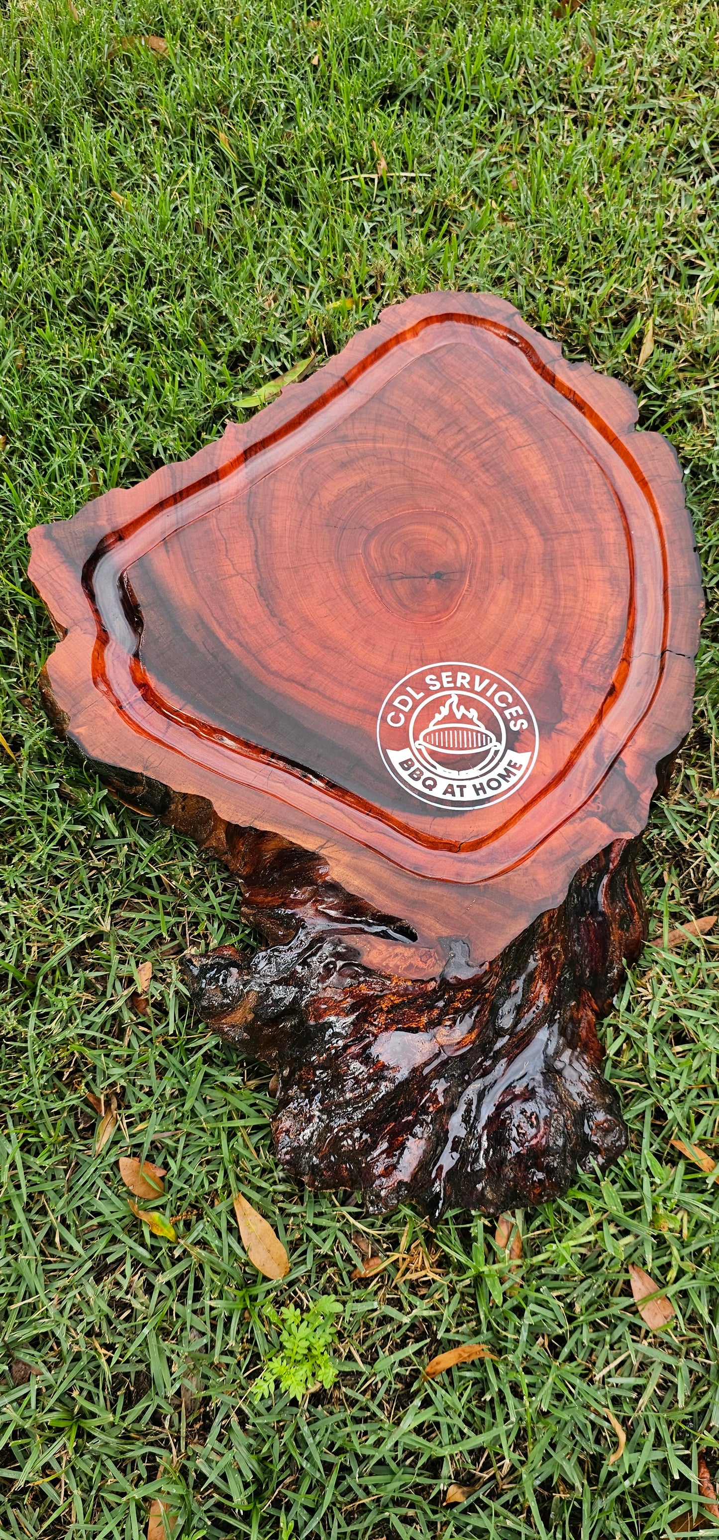 Rocking Star Stump tree glaze with juice groove and resin epoxy