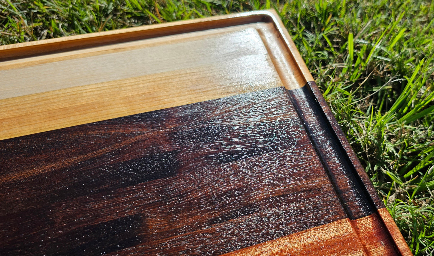 Cutting Board - Hard Mapple and Peruvian Walnut